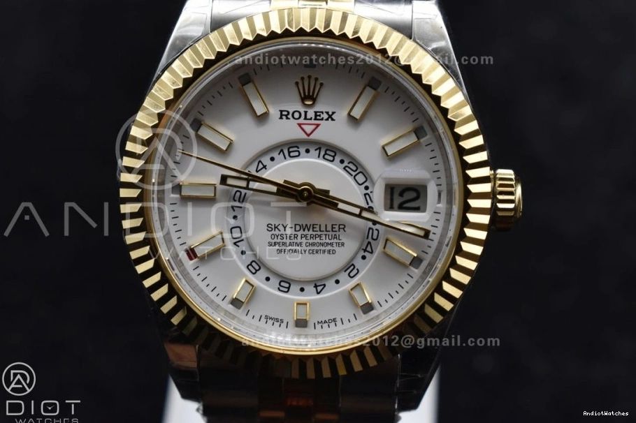 A23J Edition Bracelet Dial YG YG SS SS EasyCare Noob Skydweller White 1113 Best On 0104